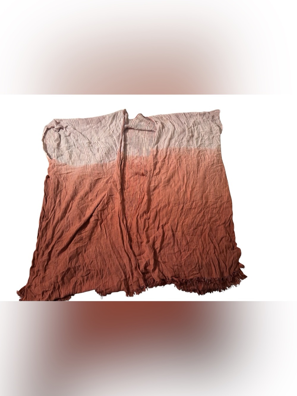 Lightweight Ombre Shawl in Blush to Terracotta